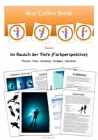 Vorschau - Arbeitsblätter - Farbperspektive - Im Rausch der Tiefe / Unterwasserwelten (Kunst 8. Klasse) - Deckblatt
