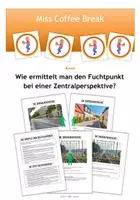 Vorschau - Arbeitsblätter - Fluchtpunkt bei der Zentralperspektive ermitteln (Kunst 9. Klasse) - Deckblatt