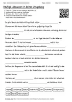 Vorschau - Arbeitsblätter - Arbeitsblatt "Häufige Lebewesen in deiner Umgebung" + interaktive Lösung & MP3 + - Deckblatt