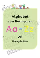 Vorschau - Arbeitsblätter - ABC-Heft zum Nachspuren mit 26 Übungsblättern - Deckblatt