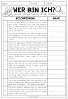 Vorschau - Arbeitsblätter - Personenbeschreibung / Personen beschreiben – Deutsch, Arbeitsblatt, Leseübung, DaF, DaZ | Wer bin ich, Leseaufgabe, Klasse 4, 5, Grundschule, Sekundarstufe - Seite 2