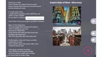 Vorschau - Videos - Reading/Listening Comprehension: Alicia Keys: Empire State of Mind - Interaktives Genially zum Textverständnis + Musikvideos #Silvesterknaller23 - Seite 1