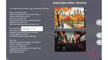 Vorschau - Videos - Reading/Listening Comprehension: Alicia Keys: Empire State of Mind - Interaktives Genially zum Textverständnis + Musikvideos #Silvesterknaller23 - Seite 2
