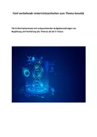 Vorschau - Unterrichtsreihen - Vier Unterrichtseinheiten zum Thema Genetik - Deckblatt
