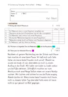 Vorschau - Klassenarbeiten - Klassenarbeit 2 Niveaustufen: Zeichensetzung - Satzgefüge - Wörtliche Rede inkl. Lösungen - Deckblatt