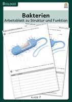 Vorschau - Arbeitsblätter - Struktur und Funktion von Bakterien - Arbeitsblatt inkl. Lösungen - Deckblatt