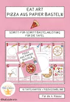 Vorschau - Mal- und Bastelvorlagen - Eat Art Pizza aus Papier basteln - Deckblatt