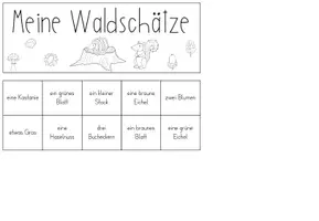 Vorschau - Mal- und Bastelvorlagen - Herbst: Bastelvorlage für Wald- und Naturschätze (1.-4. Klasse) FREEBIE - Seite 3