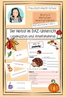 Vorschau - Spiele - Der Herbst im DAZ-Unterricht Lesepuzzles und Arbeitsmaterial - Deckblatt