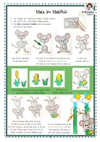 Vorschau - Mal- und Bastelvorlagen - Maus im Maisfeld Fensterbild & Dekohänger: Bastelvorlage Kunstunterricht Klasse 1-4 (Herbstdeko / Feld- & Wildtiere / Grundschule) - Seite 1