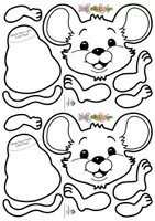 Vorschau - Mal- und Bastelvorlagen - Maus im Maisfeld Fensterbild & Dekohänger: Bastelvorlage Kunstunterricht Klasse 1-4 (Herbstdeko / Feld- & Wildtiere / Grundschule) - Seite 2