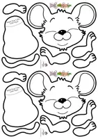 Vorschau - Mal- und Bastelvorlagen - Maus im Maisfeld Fensterbild & Dekohänger: Bastelvorlage Kunstunterricht Klasse 1-4 (Herbstdeko / Feld- & Wildtiere / Grundschule) - Seite 3
