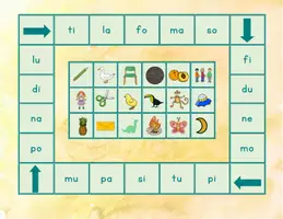 Vista previa - Juegos / Gamificación - Juego con dados - Lectura de Sílabas - página 1