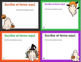 Vista previa - Tarjetas / Manipulativos - Halloween: formato tarjetas para personalizar 1 - página 2