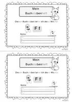 Vorschau - Unterrichtsreihen - Buchstabenheft F Klasse 1, DaZ, Buchstaben, Arbeitsblätter Buchstabeneinführung - Seite 3