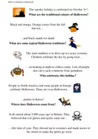 Vorschau - Arbeitsblätter - Halloween - Running Dictation (Laufdiktat) - Seite 1