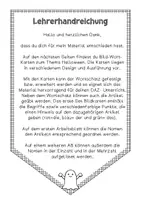 Vorschau - Arbeitsblätter - Halloween - Wort-Bild-Karten - Seite 1