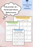 Vorschau - Spiele - Finde jemanden, der ... Kennlernspiel inkl. Blankoversionen - Deckblatt