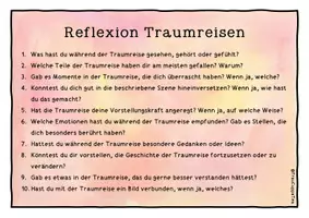 Vorschau - Arbeitsblätter - Traumreise Reflexion (Kärtchen, Arbeitsblätter, Tafelbilder) FrauCuppaTea - Seite 2