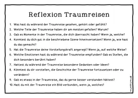 Vorschau - Arbeitsblätter - Traumreise Reflexion (Kärtchen, Arbeitsblätter, Tafelbilder) FrauCuppaTea - Seite 3