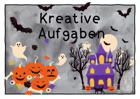 Vorschau - Arbeitsblätter - Kreative Aufgaben zu Traumreisen (Halloween Design) FrauCuppaTea - Seite 1