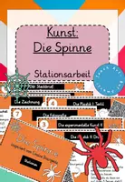 Vorschau - Stationenlernen - Kunst: Die Spinne (nach Louise Bourgeois) - Stationen - Deckblatt