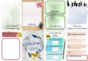 Vorschau - Arbeitsblätter - Buddy book: mon année 2023 (Rückblick & Vorsätze für 2024) - Seite 1