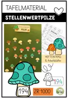 Vorschau - Arbeitsblätter - Stellenwertpilze - Stellenwert - ZR1000 - Hefteintrag - Deckblatt