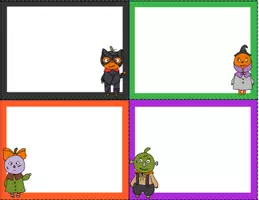 Vista previa - Tarjetas / Manipulativos - Halloween: formato tarjetas para personalizar 2 - página 1
