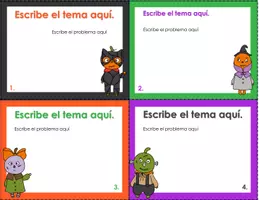 Vista previa - Tarjetas / Manipulativos - Halloween: formato tarjetas para personalizar 2 - página 2
