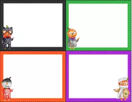 Vista previa - Tarjetas / Manipulativos - Halloween: formato tarjetas para personalizar 3 - página 1