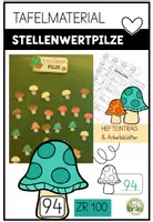 Vorschau - Arbeitsblätter - Stellenwertpilze - Stellenwert - ZR100 - Hefteintrag - Deckblatt