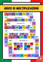 anteprima - Materiale di supporto/inclusione - Gioco di moltiplicazioni (TABELLINE) - Pagina di copertina