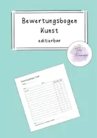 Vorschau - Lehrpläne/Lehrermaterial - Bewertungsbogen Kunst editierbar - Deckblatt