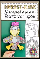 Vorschau - Mal- und Bastelvorlagen - HERBST - RABE - Hampelmann (Bastelvorlage) - Deckblatt