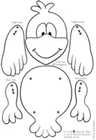 Vorschau - Mal- und Bastelvorlagen - HERBST - RABE - Hampelmann (Bastelvorlage) - Seite 2
