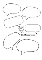 Vorschau - Arbeitsblätter - Giraffensprache Sprechblasen - Deckblatt