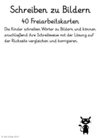 Vorschau - Arbeitsblätter - Schreiben zu Bildern - 40 Freiarbeitskarten für den Anfangsunterricht - Seite 1