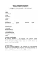 Vorschau - Stundenentwürfe - Unterrichtsentwurf Würfelnetze - Deckblatt