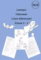 Vorschau - Arbeitsblätter - Lesespur Halloween - Deckblatt