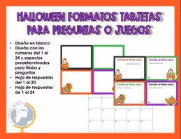 Vista previa - Tarjetas / Manipulativos - Halloween: formato tarjetas para personalizar 4 - Portada