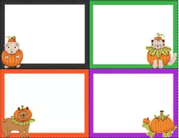 Vista previa - Tarjetas / Manipulativos - Halloween: formato tarjetas para personalizar 4 - página 1