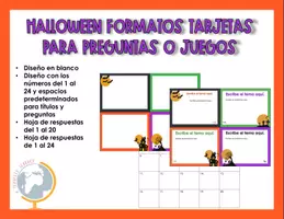 Vista previa - Tarjetas / Manipulativos - Halloween: formato tarjetas para personalizar 5 - Portada