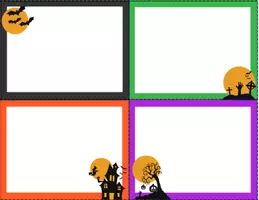 Vista previa - Tarjetas / Manipulativos - Halloween: formato tarjetas para personalizar 5 - página 1
