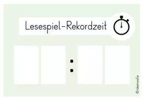 Vorschau - Spiele - Plakat Lesespiel-Rekordzeit - Seite 1