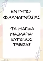 Προεπισκόπηση - Φύλλα εργασίας - Έντυπο φιλαναγνωσίας- Τα μαγικά μαξιλάρια - Εξώφυλλο