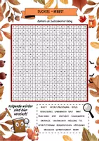 Vorschau - Arbeitsblätter - Herbst / Herbstzeit - Suchsel (Spiel / Quiz) - Seite 1