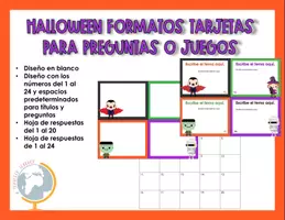 Vista previa - Tarjetas / Manipulativos - Halloween: formato tarjetas para personalizar 10 - Portada