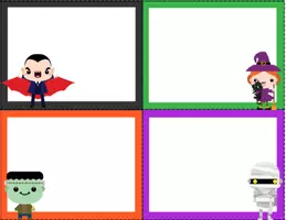 Vista previa - Tarjetas / Manipulativos - Halloween: formato tarjetas para personalizar 10 - página 1