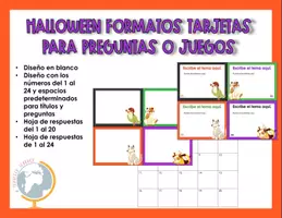 Vista previa - Tarjetas / Manipulativos - Halloween: formato tarjetas para personalizar 11 - Portada